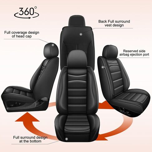 Seat Covers Fit for Silverado: 2007-2026 Chevy Chevrolet Silverado GMC Sierra 1500 2500HD 3500HD Trail Boss Z71 Crew Double Extended Cab Truck Pickup Front Car Seat Covers (Blackline, Front Pair) in Kuwait