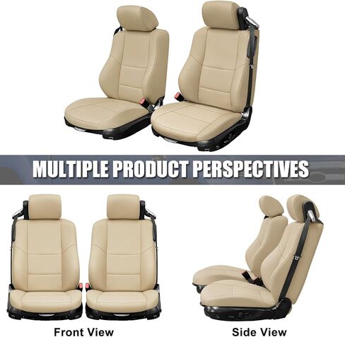 Custom-Fit Front Seat Covers Replace for 2000-2014 BMW 3 Series 320CI 323CI 325CI 330CI Convertible Standard Seat, Driver and Passenger Premium Leather with Composite Soft Foam Lining Seat Cover in Saudi Arabia