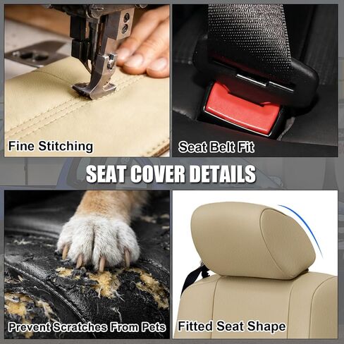 Custom-Fit Front Seat Covers Replace for 2000-2014 BMW 3 Series 320CI 323CI 325CI 330CI Convertible Standard Seat, Driver and Passenger Premium Leather with Composite Soft Foam Lining Seat Cover in Saudi Arabia