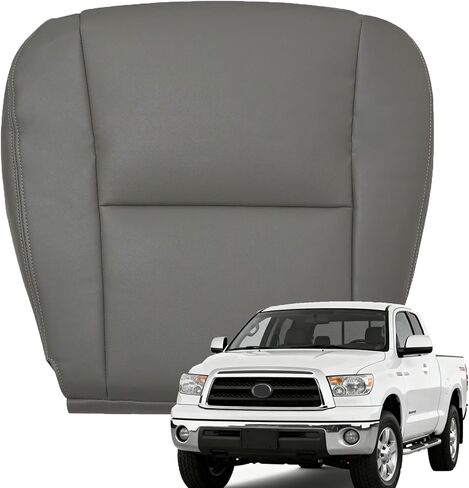 Driver Side Bottom Non-Perforated Leather Replacement Seat Cover Tan Compatible with Toyota Tundra Based, SR5, Limited 2005 2006 in Saudi Arabia