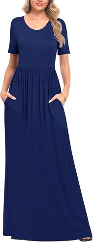 Maxi Dress Casual Long Dresses with Pockets S-2XL in Saudi Arabia
