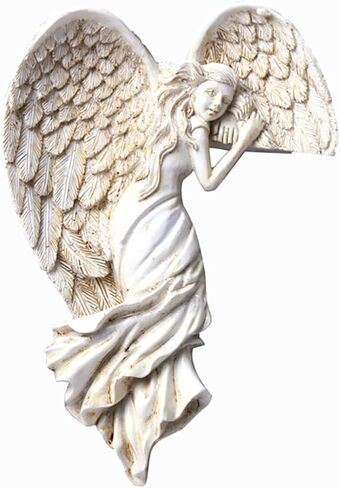 Angel Door Frame Decoration, Wing Sculpture, Corner Wall Decor, 3D Statue Figurines for Home (Left, One Size) in Kuwait