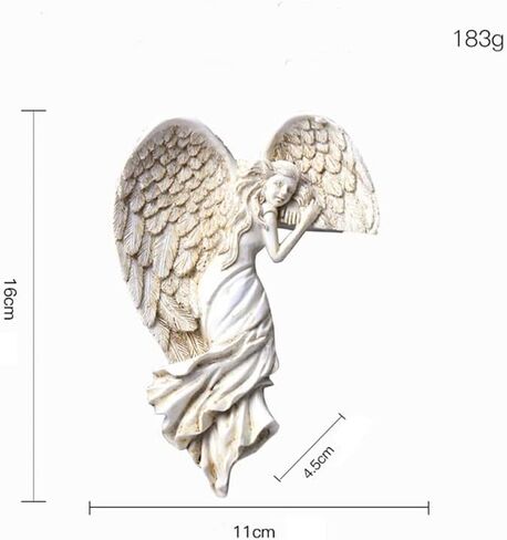 Angel Door Frame Decoration, Wing Sculpture, Corner Wall Decor, 3D Statue Figurines for Home (Left, One Size) in Kuwait