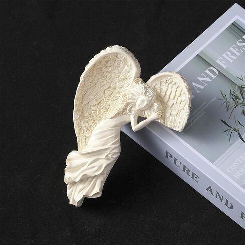 Angel Door Frame Decoration, Wing Sculpture, Corner Wall Decor, 3D Statue Figurines for Home (Left, One Size) in Kuwait