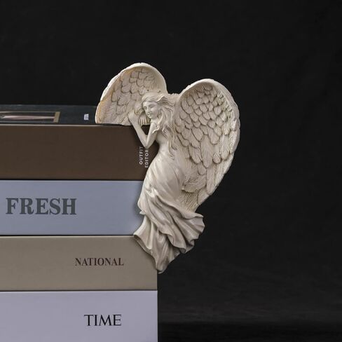 Angel Door Frame Decoration, Wing Sculpture, Corner Wall Decor, 3D Statue Figurines for Home (Left, One Size) in Kuwait