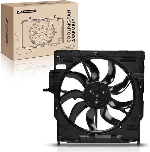 A-Premium Engine Radiator Cooling Fan Assembly with Brushless Motor Compatible with Select BMW Models - F15 Series X5 2014-2018, F16 Series X6 2015-2018, 3.0L - Replace# 17427634471 in Saudi Arabia