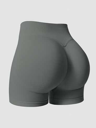 Women's Seamless Booty Lifting Shorts - High Waist Shaping Gym Yoga Shorts for Workout & Versatile Casual Activewear in Saudi Arabia