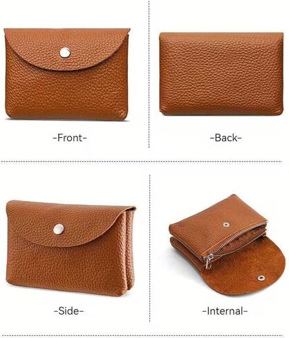 Genuine Real Leather Coin Purse Small Wallet for Women Men, Card Holder Case, Jewery Lipstick Organizer (Sky Blue) in Saudi Arabia