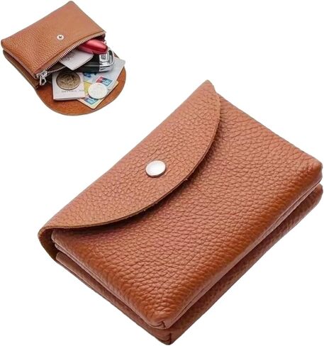 Genuine Real Leather Coin Purse Small Wallet for Women Men, Card Holder Case, Jewery Lipstick Organizer (Sky Blue) in Saudi Arabia