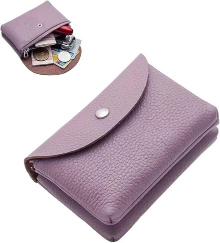 Genuine Real Leather Coin Purse Small Wallet for Women Men, Card Holder Case, Jewery Lipstick Organizer (Sky Blue) in Saudi Arabia