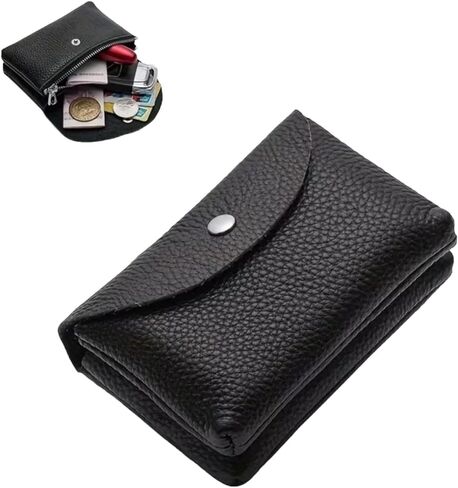 Genuine Real Leather Coin Purse Small Wallet for Women Men, Card Holder Case, Jewery Lipstick Organizer (Sky Blue) in Saudi Arabia
