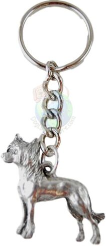 Chinese Crested Dog Fine Pewter Keychain Key Ring in Saudi Arabia