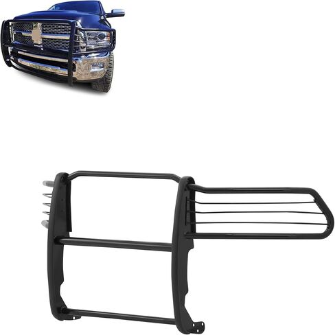Black Horse Grille brush Bumper Guard Modular Black Compatible with 2010-2018 Ram 2500|2011-2018 Ram 3500-17DR01MA in Saudi Arabia