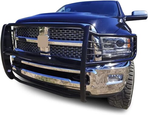 Black Horse Grille brush Bumper Guard Modular Black Compatible with 2010-2018 Ram 2500|2011-2018 Ram 3500-17DR01MA in Saudi Arabia