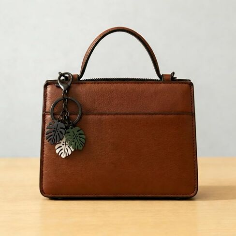 Monstera Leaf Key Chain for Car Keys, Tropical Plant Lover Accessories, Botanical Purse Charm and Bag Pendant, Decorative Nature Jewelry for Women Men, Green Foliage Aesthetic in Kuwait