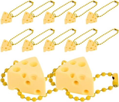 BESPORTBLE 12pcs Cute Cheese Keychain Pendant Charms, Decorative Keychain Pendant for Backpack, Purse, Car Key, Party And Cheese Themed Decoration in Saudi Arabia