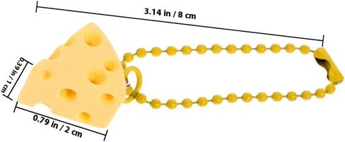 BESPORTBLE 12pcs Cute Cheese Keychain Pendant Charms, Decorative Keychain Pendant for Backpack, Purse, Car Key, Party And Cheese Themed Decoration in Saudi Arabia