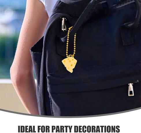 BESPORTBLE 12pcs Cute Cheese Keychain Pendant Charms, Decorative Keychain Pendant for Backpack, Purse, Car Key, Party And Cheese Themed Decoration in Saudi Arabia