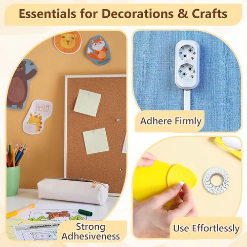 400 PCs 1mm Double Sided Foam Dots 0.3" Adhesive Foam Tape for Crafts Double Sided Foam Tape 3D Foam Pop Dots for Art Crafts DIY Handmade Scrapbook(White,0.3" Diameter,1 mm Thick) in Kuwait