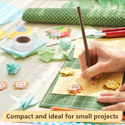 400 PCs 1mm Double Sided Foam Dots 0.3" Adhesive Foam Tape for Crafts Double Sided Foam Tape 3D Foam Pop Dots for Art Crafts DIY Handmade Scrapbook(White,0.3" Diameter,1 mm Thick) in Kuwait