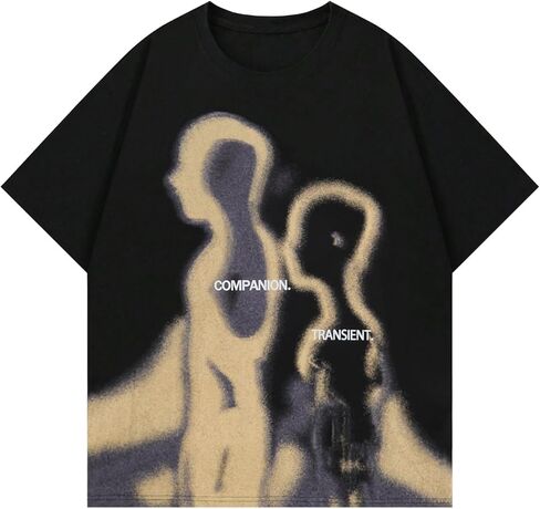 SOLY HUX Men's Oversized Graphic Tees Crew Neck Short Sleeve Vintage Streetwear T Shirt Tops in Kuwait