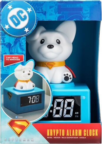 Superman Krypto The Superdog Digital Alarm Clock with Night Light & Music, Officially Licensed DC Comics Bedroom Décor for Kids, Adults, Boys, Men, Superhero Gift | Paladone in Saudi Arabia