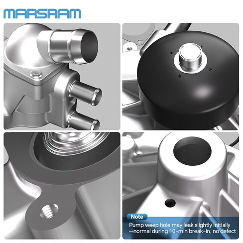 Marsram Engine Water Pump w/Thermostat Compatible with 99-06 Chevy Silverado Tahoe Suburban GMC Sierra Yukon 2003-2006 Cadillac Hummer Isuzu 2004-2005 Workhorse, 4.8 5.3 6.0L V8, OE AW5104 12703898 in Kuwait