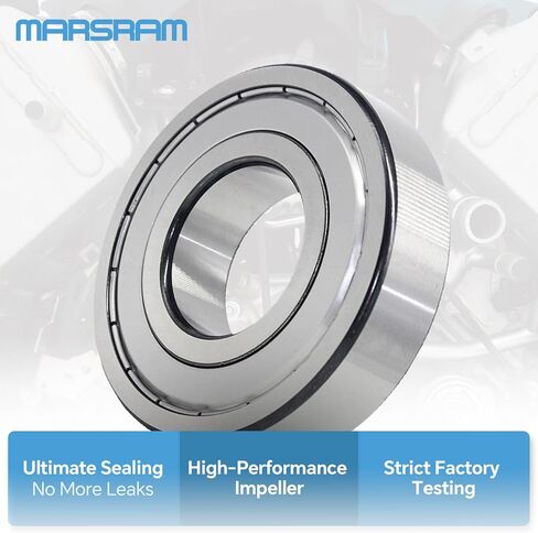 Marsram Engine Water Pump w/Thermostat Compatible with 99-06 Chevy Silverado Tahoe Suburban GMC Sierra Yukon 2003-2006 Cadillac Hummer Isuzu 2004-2005 Workhorse, 4.8 5.3 6.0L V8, OE AW5104 12703898 in Kuwait
