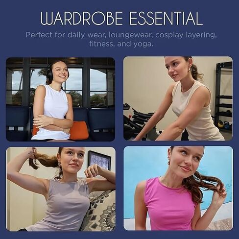 قميص داخلي نسائي بدون أكمام من القطن مريح من Valair - تي شيرت خفيف الوزن بدون أكمام يسمح بمرور الهواء للطبقات in Kuwait