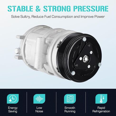 Air Conditioner A/C Compressor with Clutch Fits for Ford Edge 3.5L 2007-2010, for Lincoln MKX 3.5L 2007-2010, Replaces 158314 in Saudi Arabia