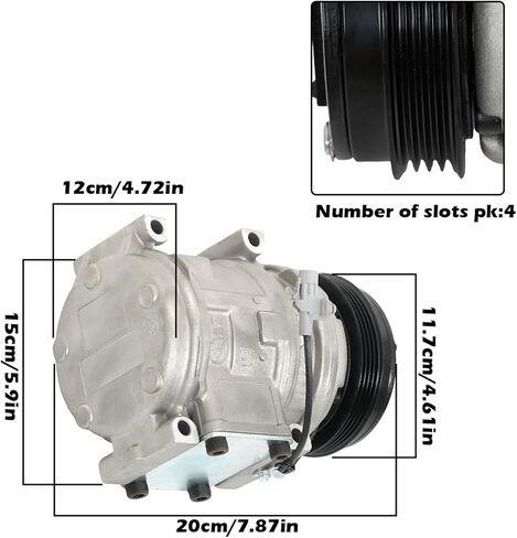 A/C Compressor Replacement for Taco-ma L4 2.4L 2.7L ONLY 1998 1999 2000 2001 2002 2003 2004 in Saudi Arabia