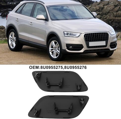 2X Front Left Right Car Headlight Washer Nozzle Cover 8U0955275 8U0955276 Compatible with Audi Q3 in Kuwait