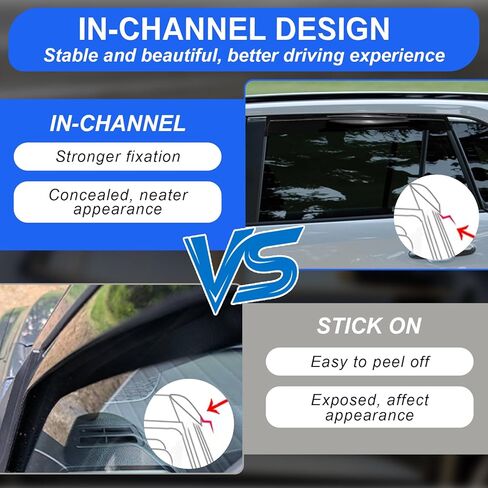 in-Channel Window Visors Rain Guards for 2019-2025 Toyota Rav4, Window Deflectors, Reduce Wind Noise & Weather Protection (4 PCS) in Kuwait