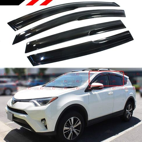 JDM 3D Style Window Visor Rain Guard Vent Shade متوافق مع 2013-2018 Toyota RAV4 in Saudi Arabia