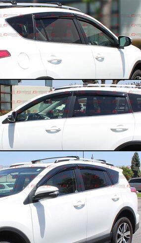 JDM 3D Style Window Visor Rain Guard Vent Shade متوافق مع 2013-2018 Toyota RAV4 in Saudi Arabia