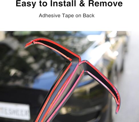 لطراز Y غطاء ضوء الضباب الأمامي من ألياف ABS غطاء ضوء الضباب لطراز Tesla Y 2021-2023 ملحقات سبويلر الحاجب إطار مصباح الضباب حافة الشفرة (أسود لامع) in Kuwait