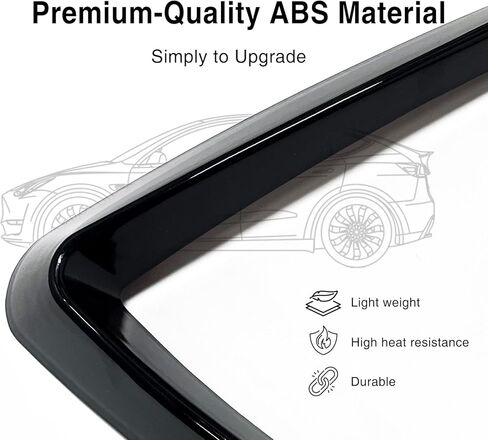 لطراز Y غطاء ضوء الضباب الأمامي من ألياف ABS غطاء ضوء الضباب لطراز Tesla Y 2021-2023 ملحقات سبويلر الحاجب إطار مصباح الضباب حافة الشفرة (أسود لامع) in Kuwait