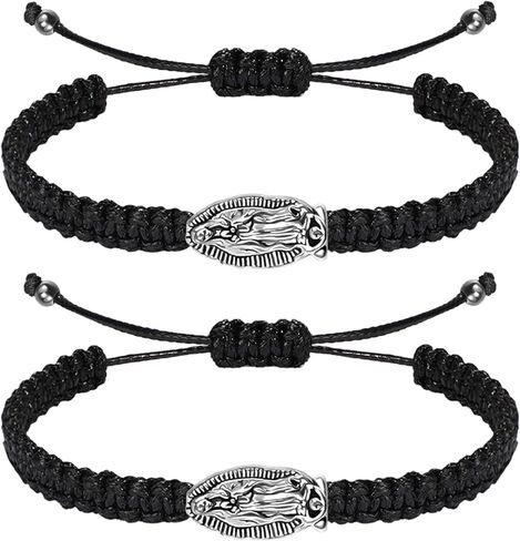 2 قطعة الأساور الكاثوليكية سانت بنديكت ميدالية الهدايا الكاثوليكية قابل للتعديل سلسلة أساور الهدايا الدينية للرجال النساء عطلة عيد ميلاد in Kuwait