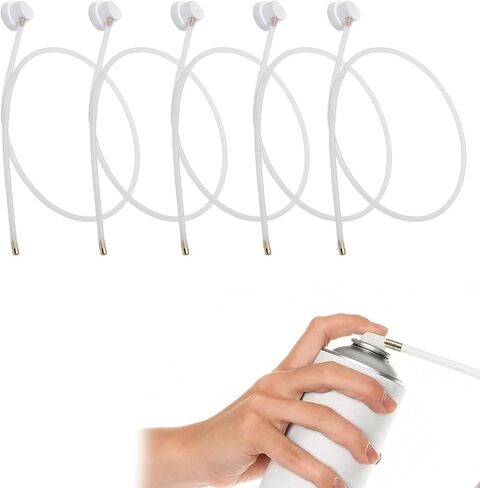 مجموعة تمديد فوهة رذاذ مكونة من 5 قطع، أطراف رش رذاذ رذاذ بحجم 19.68 بوصة مع خرطوم تمديد مرن، فوهات طلاء رذاذ بتغطية 360 درجة للمركبات والعلب in Kuwait