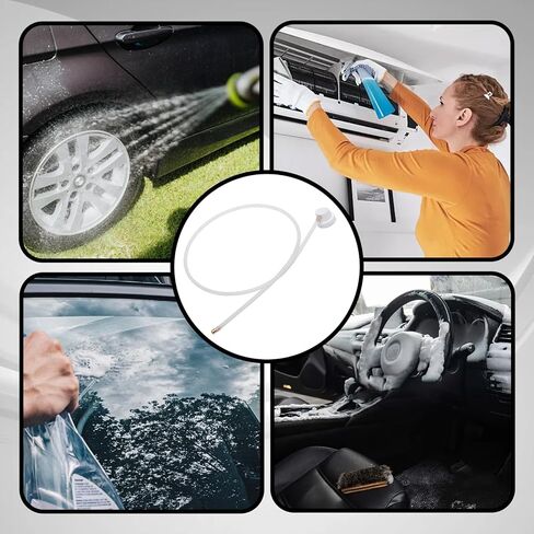 مجموعة تمديد فوهة رذاذ مكونة من 5 قطع، أطراف رش رذاذ رذاذ بحجم 19.68 بوصة مع خرطوم تمديد مرن، فوهات طلاء رذاذ بتغطية 360 درجة للمركبات والعلب in Kuwait