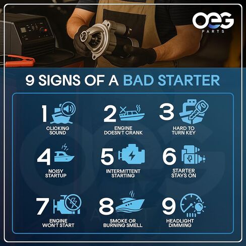 OEG Parts New Starter Compatible with Crusader 1961-1995 W/GM 350 5.7L 454 7.4L 305 5.0L 229 3.8L 1108755, 1108756, 1109486, 1109487, 1109488, 1109489, 1109490, 1998317, 1998318, SDR0029, 41012002 in Saudi Arabia
