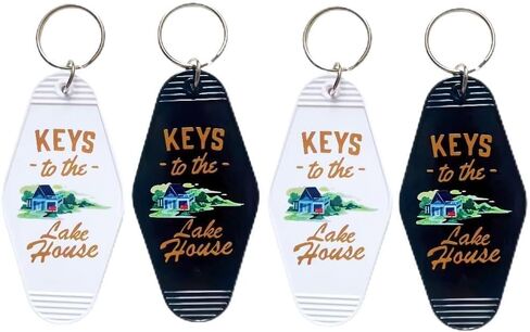 4pcs Lake House Keychain Bulk Keys To The Lake House Key Chain Motel Key Ring New Home Key Chain in Kuwait