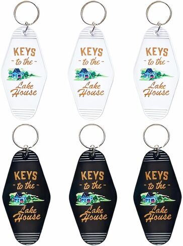 4pcs Lake House Keychain Bulk Keys To The Lake House Key Chain Motel Key Ring New Home Key Chain in Kuwait