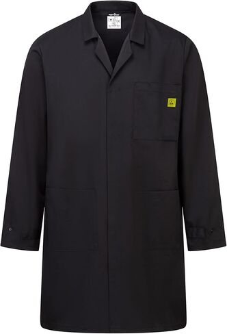 Portwest AS10 Anti-Static ESD Coat Carbon Fiber Fabric Concealed Stud Front EN Certified Lightweight Storage Pockets EPA Safe in Saudi Arabia