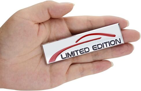 2Pc 3D Metal Limited Edition Logo Emblem Badge Auto Premium Badge Trunk Fender Rear Side Sport Decal Sticker (Silver Black) in Saudi Arabia