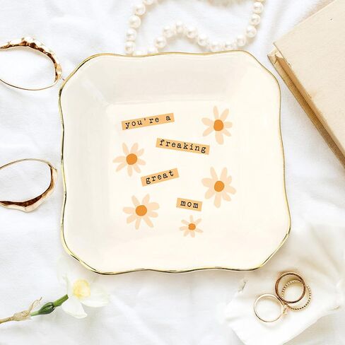 You’re a Freaking Great Mom Jewelry Dish – Funny Mom Gifts Ring Dish, Birthday Gifts For Mom, Mother’s Day Gifts, Thank You Mom Gift in Saudi Arabia