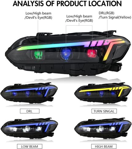 T T-ABC New Headlamp Compatible with 2022-2025 Honda Civic Front Lights Sedan LX EX EX-L Sport Touring Hybrid Hatchback Type R Front Lamp 11th Gen Accessories Sequential Animation Not Fit AFS in Kuwait