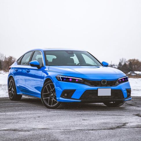 T T-ABC New Headlamp Compatible with 2022-2025 Honda Civic Front Lights Sedan LX EX EX-L Sport Touring Hybrid Hatchback Type R Front Lamp 11th Gen Accessories Sequential Animation Not Fit AFS in Kuwait