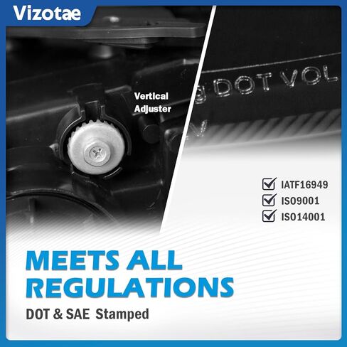 Headlights Assembly for 2004-2006 Hyundai Elantra Halogen Headlamp Replacement, High/Low Beam W/Bulbs, Driver&Passenger Side in Kuwait