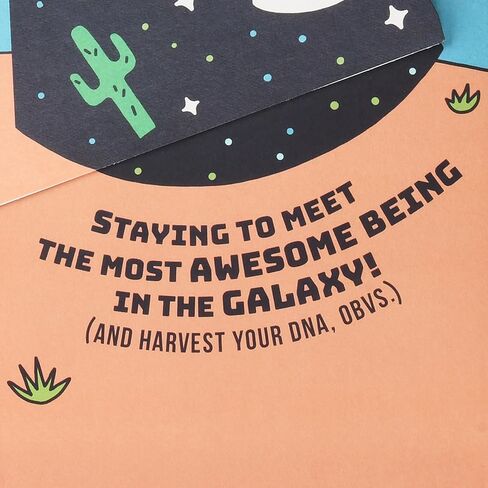 Hallmark Birthday Card for Kids with Light and Sound (Aliens, Here for the Cake) in Saudi Arabia